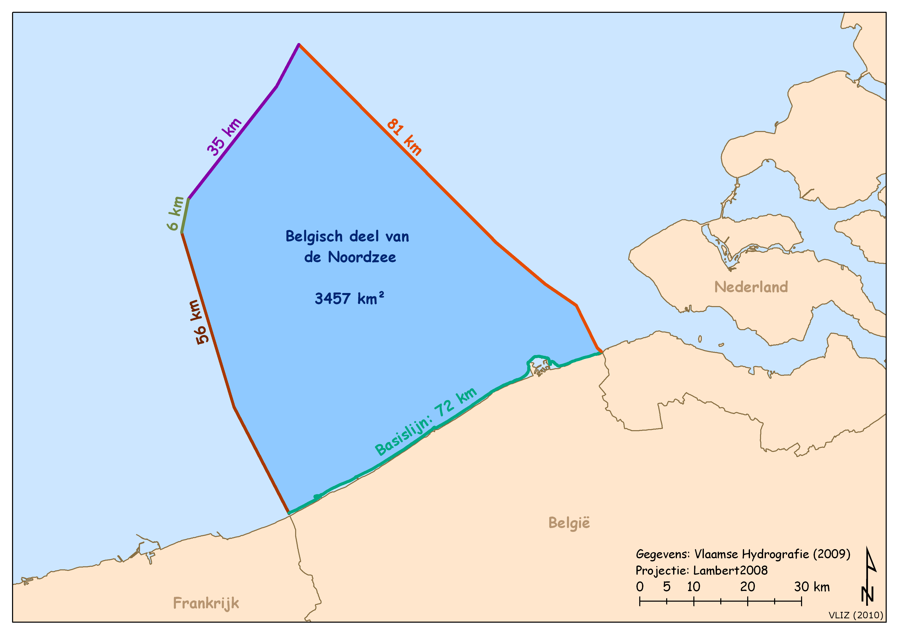 Belgium claims for outer limit lines of the continental shelf and territorial sea