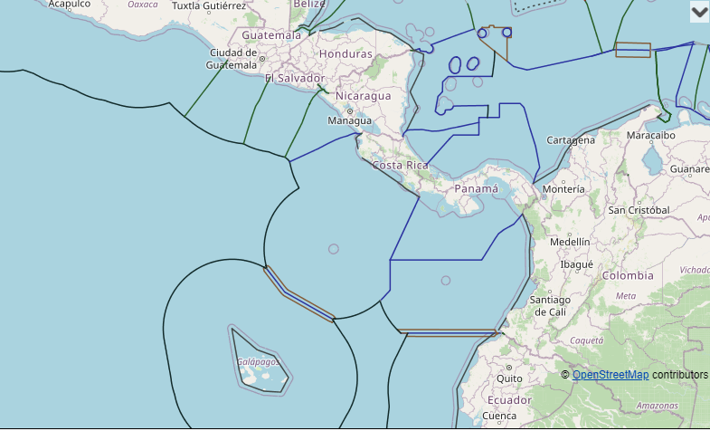 Costa Rica claim on the exclusive economic zone in the Pacific Ocean