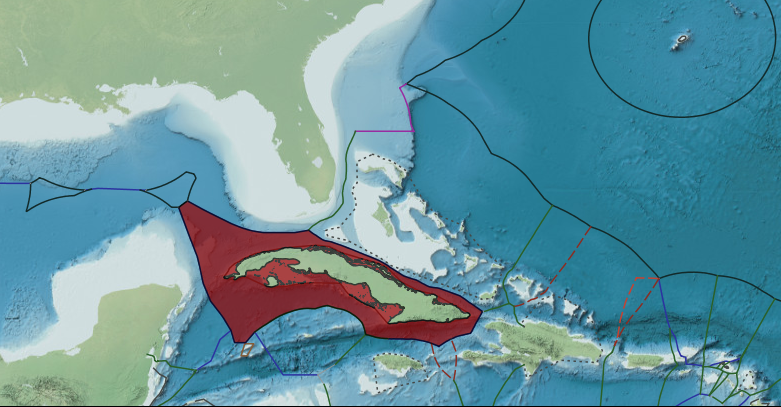 Republic of Cuba claim to outer limits of the exclusive economic zone in Gulf of Mexico
