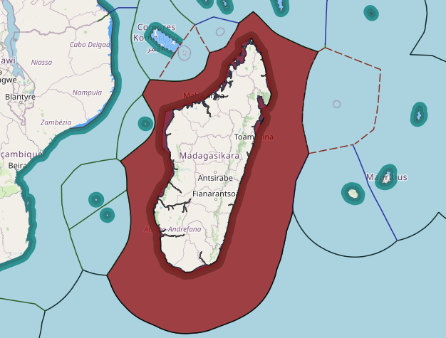 Madagascar maritime claims about baselines(Straight) from which the breadth of the territorial sea