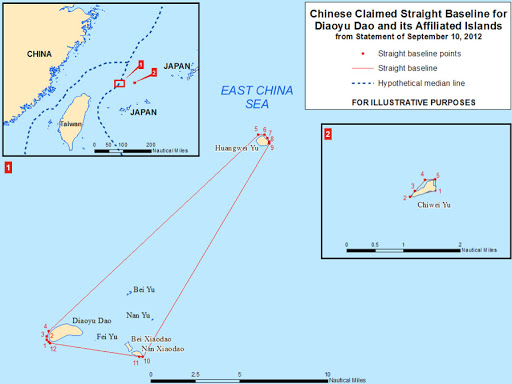 China claims on the Baselines of the Territorial Sea of Diaoyu Dao and its Affiliated Islands