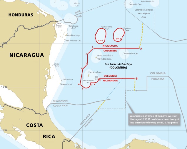 Nicaragua maritime claims about straight baselines