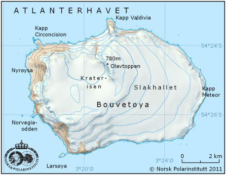 Norway maritime claims about outer limits of the territorial sea around Bouvet island