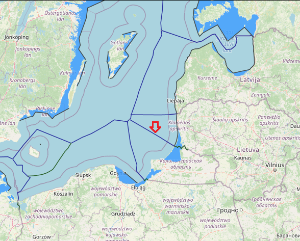 maritime boundaries between Russia(Kaliningrad) and Lithuania