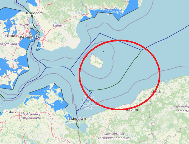 maritime boundaries between Denmark and Poland