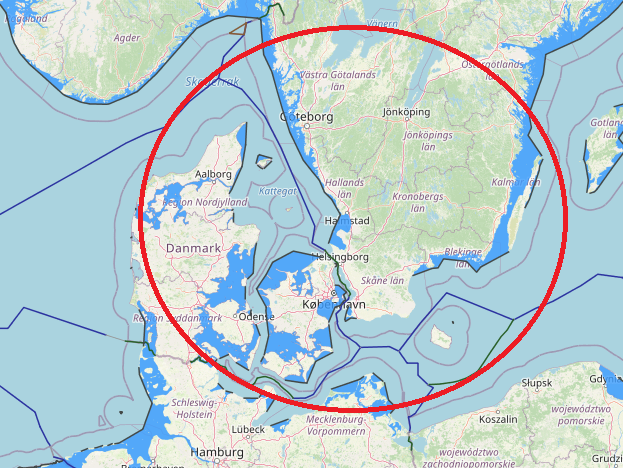 maritime boundaries between Denmark and Sweden