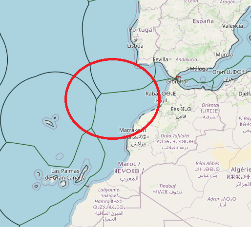 maritime boundaries between Portugal and morocco