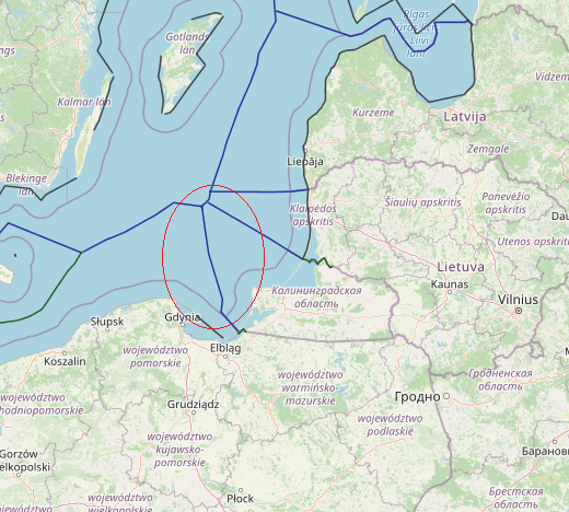 maritime boundaries between Russia(Kaliningrad) and Poland