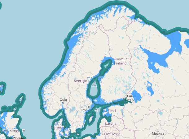 Norway maritime claims about baselines for determining the extent of the territorial sea around mainland Norway