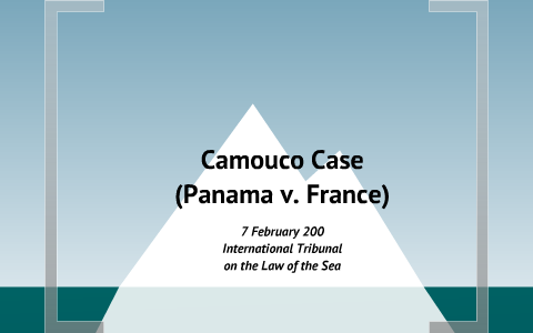 The “Camouco” Case (Panama v. France), Prompt Release
