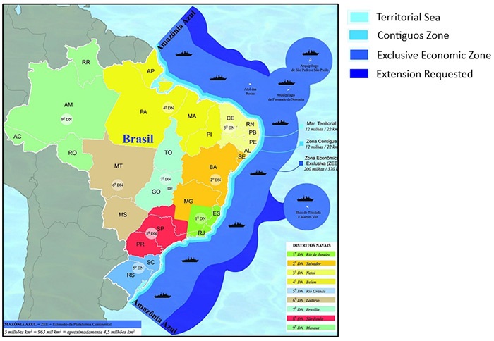 Brazil claims on the Baselines for measuring the breadth of the territorial sea and Outer limit of the Exclusive Economic Zone