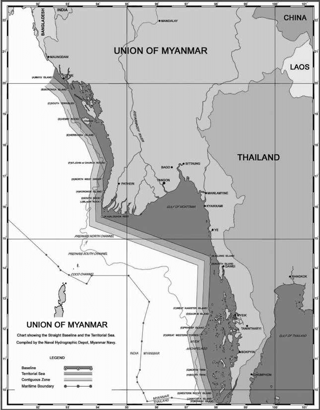 Myanmar maritime claims about Territorial Sea and Maritime Zones