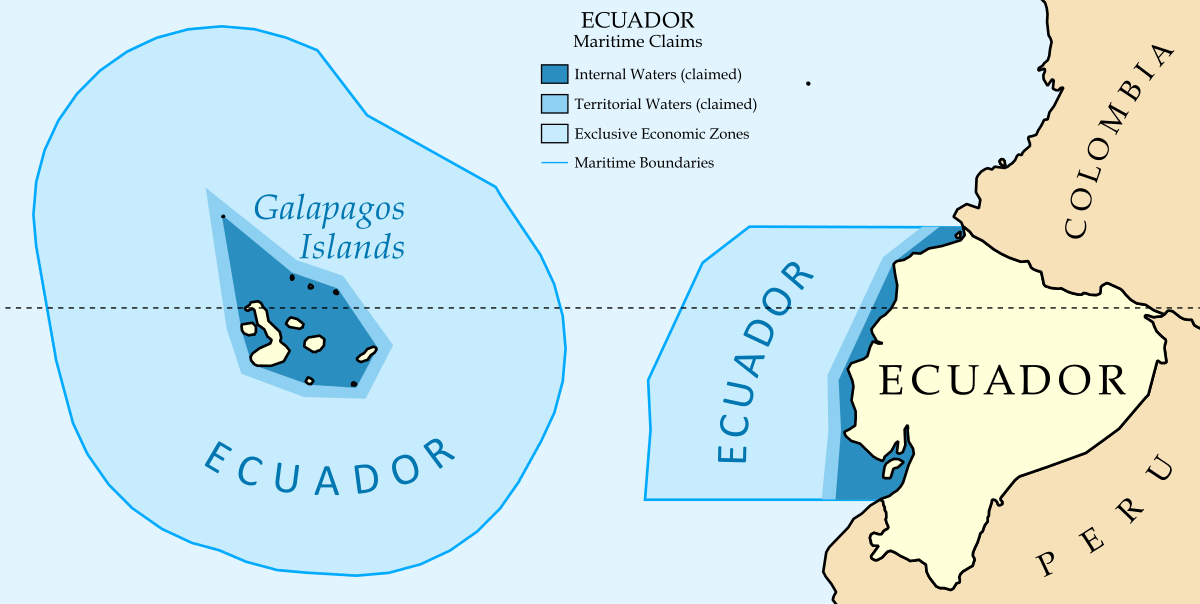 Ecuador claim on the delimitation of its territorial sea and the exclusive economic zone with Colombia