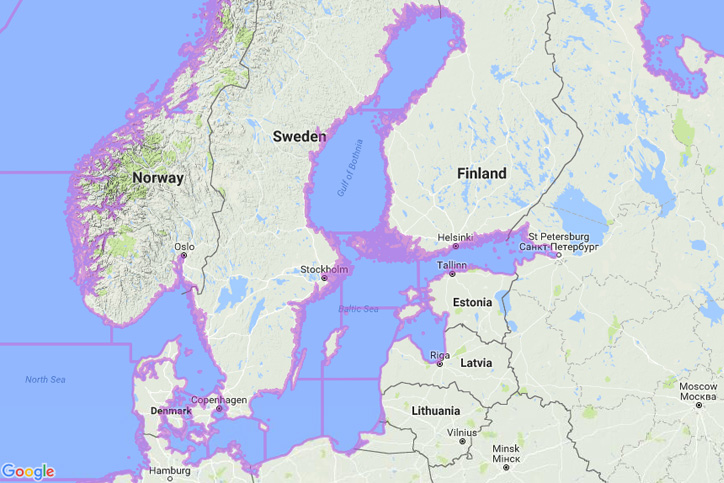 Finland claims about straight baselines and the median line separating the continental shelf and fishery zones of Finland from the continental shelves and exclusive economic zones of Estonia and Sweden