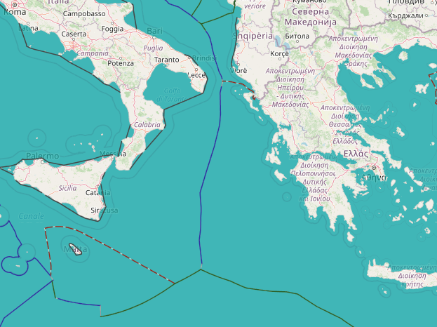 maritime boundaries between Italy and Greece