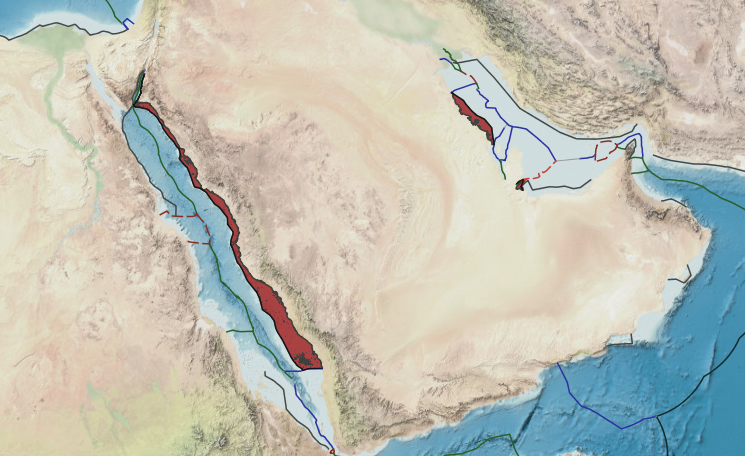Saudi Arabia maritime claims about baselines of Saudi Arabia “in the Red Sea, the Gulf of Aqaba and the Persian Gulf”