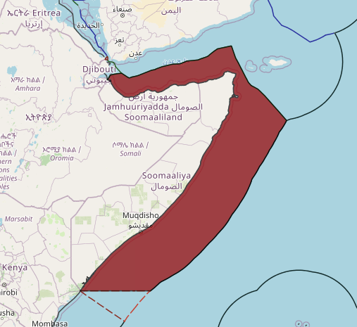 Somalia maritime claim about limits of the Exclusive Economic Zone