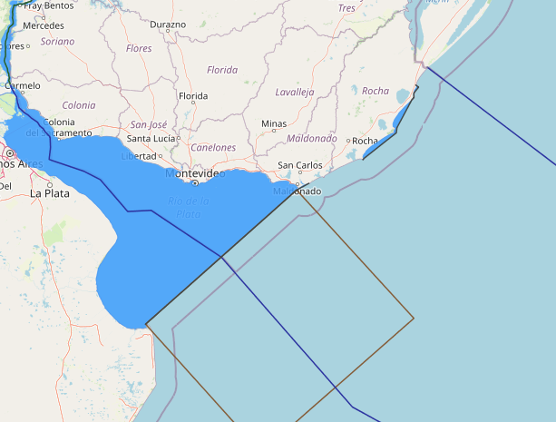Uruguay maritime claims about straight baselines and the outer limit of the territorial sea, the contiguous zone and the exclusive economic zone