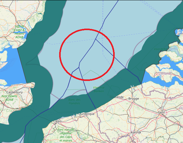 maritime boundaries between Belgium and Great Britain