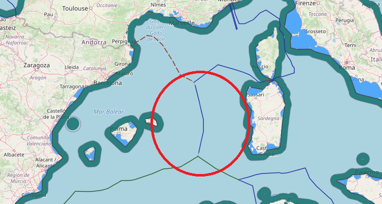 maritime boundaries between Italy and Spain
