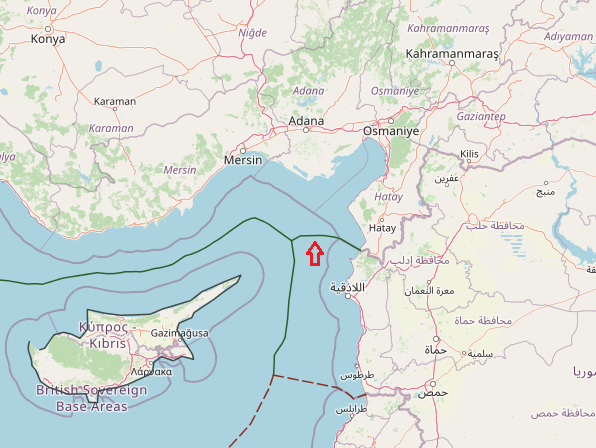 maritime boundaries between Turkey and Syria