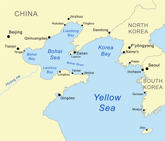 About Yellow Sea, facts and maps