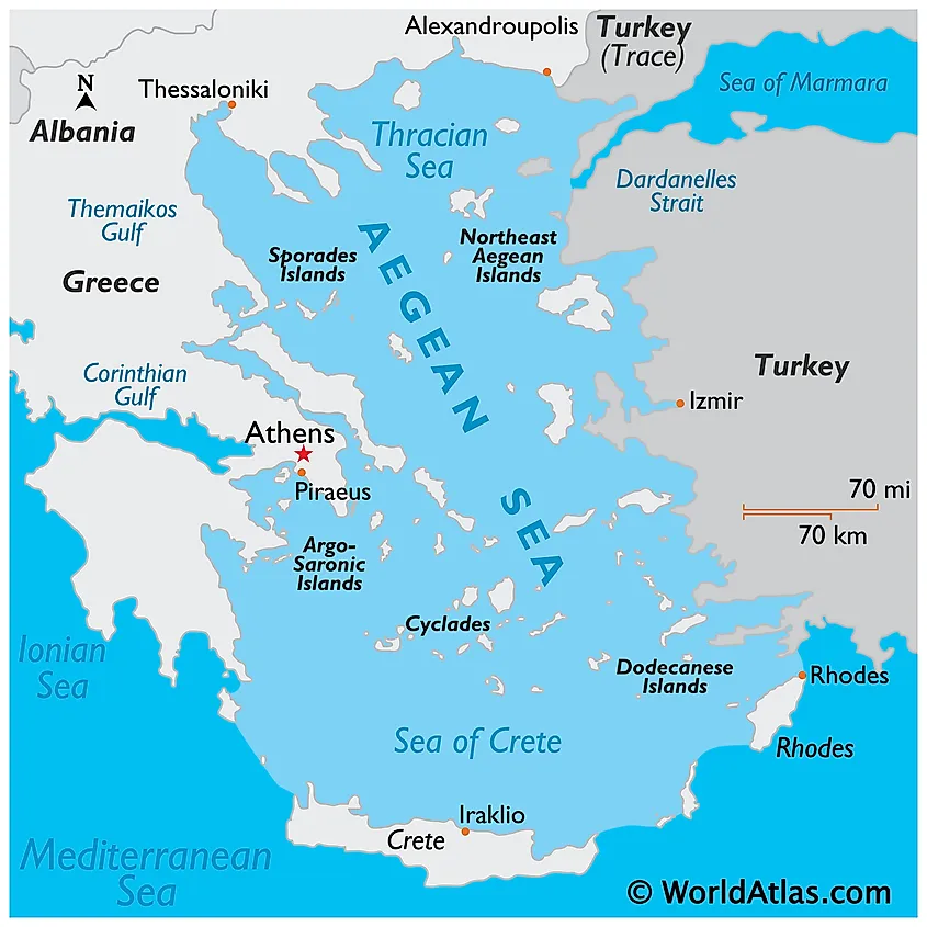 Aegean Sea Map -  Study Guides