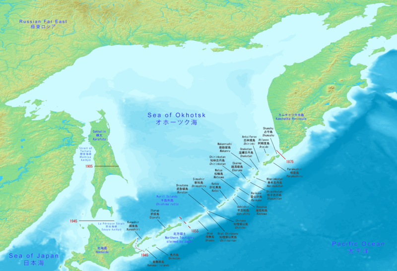 About Sea of Okhotsk, facts and maps