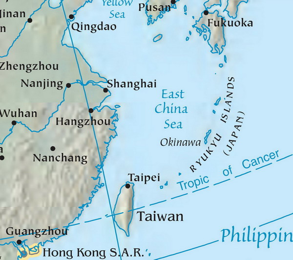About East China Sea, facts and maps